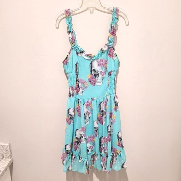 ROYAL Bones skull print dress size Small - Picture 1 of 16